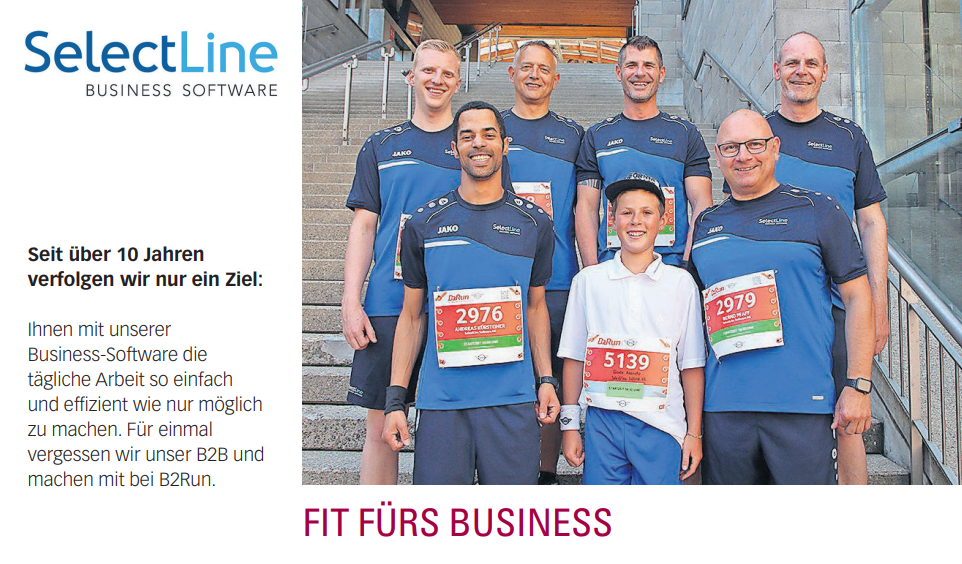 Publikation St. Galler Nachrichten B2Run Schweizer Firmenlauf 